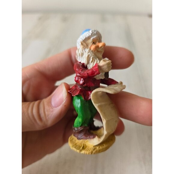 Vintage elf Santa list figurine statue village decor Xmas - Picture 7 of 8